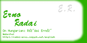 erno radai business card